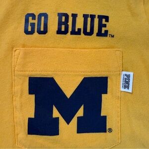 Rare Victoria's Secret PINK University of Michigan College Oversized pocket tee